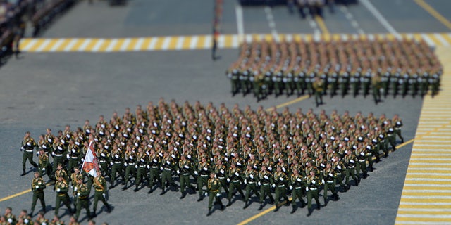 Military parade in Moscow, Russia, on May 9, 2015.
