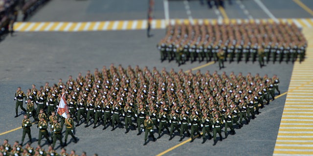 Military parade in Moscow, Russia, on May 9, 2015.
