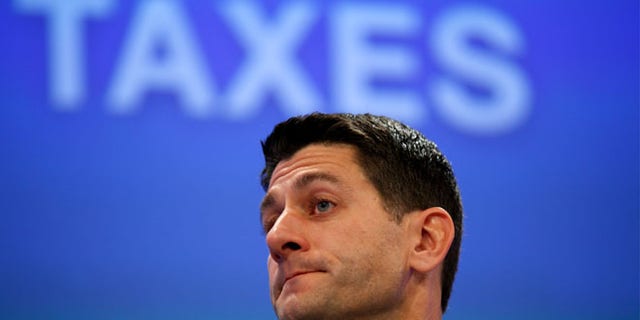 FILE: Dec. 02, 2014: Wisconsin GOP Rep. Paul Ryan, now House Ways and Means Committee chairman, at a Wall Street Journal meeting on taxes, in Washington, D.C.