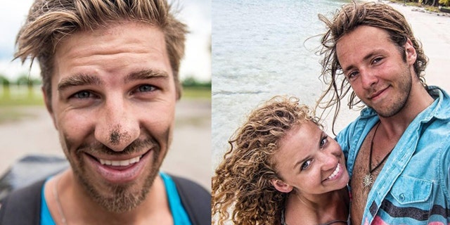 Ryker Gamble (left), Megan Scraper and Alexy Lyakh (together right) died after going over Shannon Falls in Canada.
