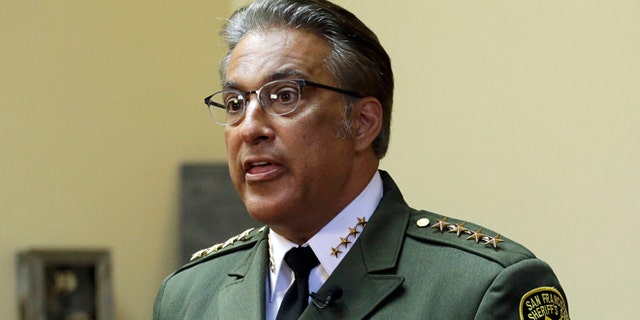 San Francisco Sheriff Ross Mirkarimi speaks during an interview Monday, July 6, 2015, in San Francisco. Mirkarimi has defended the release of Francisco Sanchez from jail on April 15, who is now accused in the shooting death of a woman at a popular tourist site. (AP Photo/Ben Margot)
