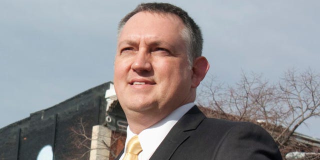 FILE: Jan. 19, 2014: Democrat Robert Mellon, one of two Democrats and three Republicans running for Rep. Aaron Shock's open seat. Quincy, Ill.