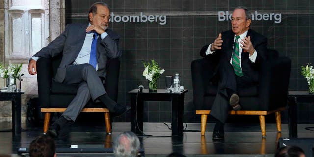 Carlos Slim and former NYC Mayor Michael Bloomberg discuss Mexico's relationship to the U.S., on Thursday, Dec. 1, 2016.