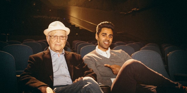 Norman Lear and comedian Hasan Minhaj.