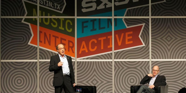 Ray Kurzweil and Sean Mathis, seen at the 2012 SXSWi show in Austin, Texas.