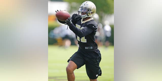 FILE - New Orleans Saints cornerback Patrick Robinson (21) during an NFL football minicamp in Metairie, La., in this May 29, 2014 file photo. Saints cornerback Patrick Robinson is back in the starting role he was drafted to play, and looking a lot more comfortable this time. "My confidence is a lot better than it was the last couple years," Robinson said after Thursday's practice Dec. 4, 2014. "I think that makes a huge difference." (AP Photo/Bill Haber, File)