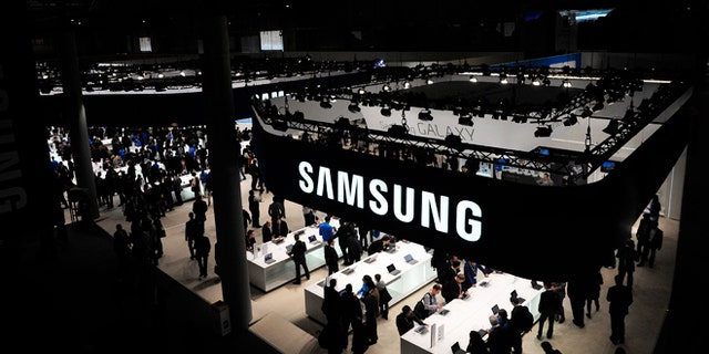 Feb. 26, 2013: A view of the visitors in the stand of Samsung at the Mobile World Congress, the world's largest mobile phone trade show, in Barcelona, Spain.