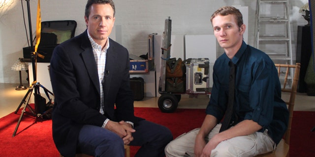 This undated image released by ABC shows ABC News' Chris Cuomo, left, with Aaron Fisher, 18, a victim of former Penn State assistant football coach Jerry Sandusky during an interview airing Friday, Oct. 19, 2012 on the news magazine show "20/20," at 10 p.m. EST on ABC.