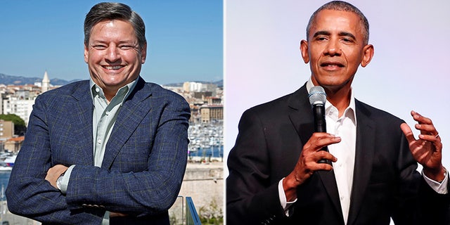 Netflix chief content officer Ted Sarandos (left), an Obama bundler, helped broker the deal to bring the Obamas to Netflix.