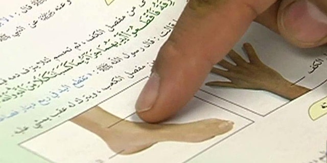 Recent textbooks for Saudi children include lessons on how to cut the feet and hands off thieves.