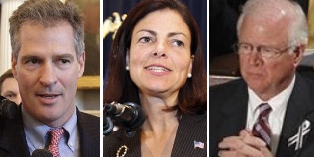 Shown here are Sens. Scott Brown, R-Mass., Kelly Ayotte, R-N.H., and Saxby Chambliss, R-Ga.