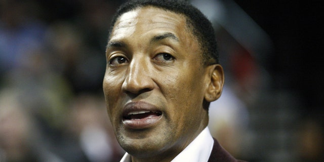 March 1, 2012: This file photo shows former NBA player Scottie Pippen during an NBA basketball game in Portland, Ore.