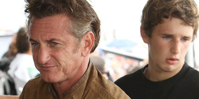 Sean Penn and his son Hopper. Aug. 5, 2010