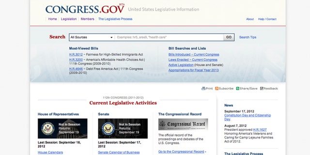Sept. 19, 2012: The Library of Congress is unveiling the new website Congress.gov in beta form to eventually replace its THOMAS system. Its Congress first new search engine since THOMAS launched in 1995 when the Internet was in its infancy.