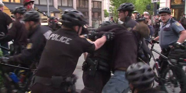 May 1, 2013: Seattle police respond after a May Day protest grows violent.