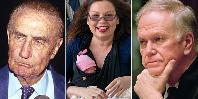 The Senate recently voted unanimously to change its rules and allow an infant on the floor of the Senate chamber during a vote. Tammy Duckworth brought her daughter to the chamber this week. The baby behaved well. But history has seen past senators, like Strom Thurmond, left, and Bob Packwood, do anything but.