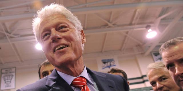 President Bill Clinton making a campaign stop (AP File Photo)