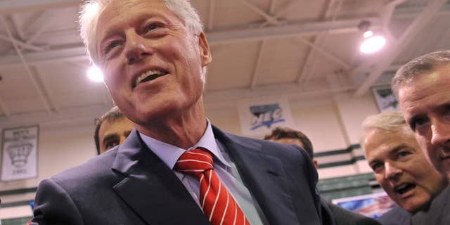 President Bill Clinton making a campaign stop (AP File Photo)