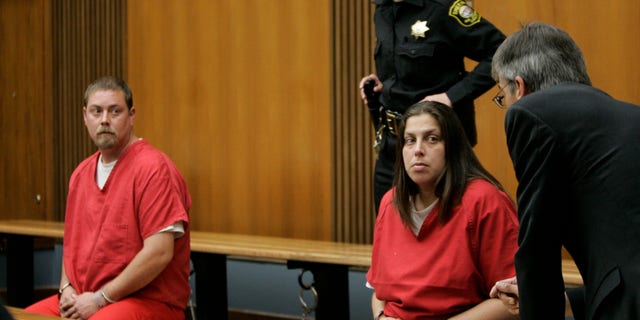 Dec. 4, 2008: Kelly Layne Lau, 30, and her husband Michael Schumacher, 34, appear in a Stockton, Calif., courtroom. Both admitted to kidnapping and torturing a then 16-year-old boy authorities say was sometimes kept shackled inside their home.