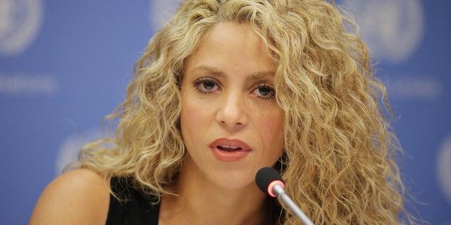 Shakira during a press conference on September 22, 2015 in New York City.