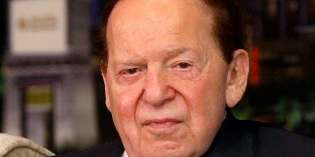 April 12, 2012: In this file photo, Las Vegas Sands Chairman and CEO Sheldon Adelson speaks at a news conference for the Sands Cotai Central in Macau.