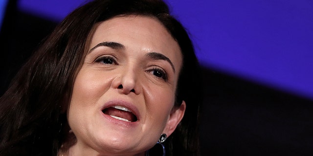 File photo - Sheryl Sandberg, Facebook's chief operating officer, addresses the Facebook Gather conference in Brussels, Belgium January 23, 2018. (REUTERS/Yves Herman)
