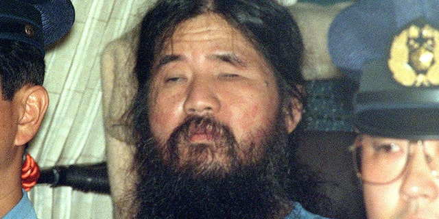 This September 1995 photo shows cult leader Shoko Asahara, whose real name is Chizuo Matsumoto.