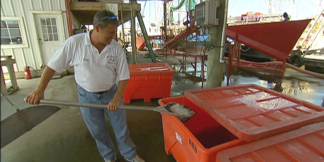Dean Blanchard at his warehouse in Grand Isle, LA.