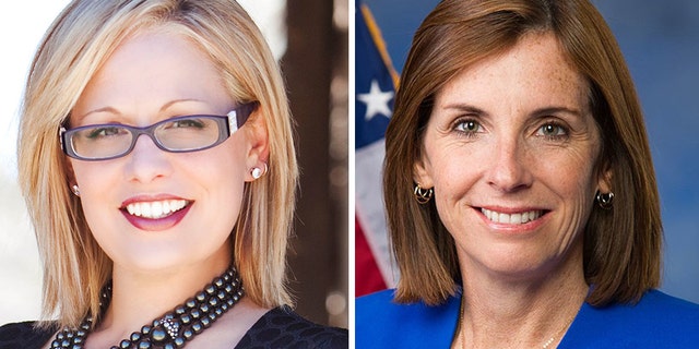 Arizona candidates, Democrat Kyrsten Sinema and Republican Martha McSally