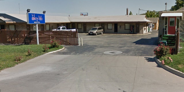 Two undercover cops were working on an investigation at the Sky-Vu Motel (pictured) in Kansas City, Missouri, when they were shot about 12:15 p.m. One of the three wounded officers was hit after police started to exchange gunfire with the suspect. (Google Maps)