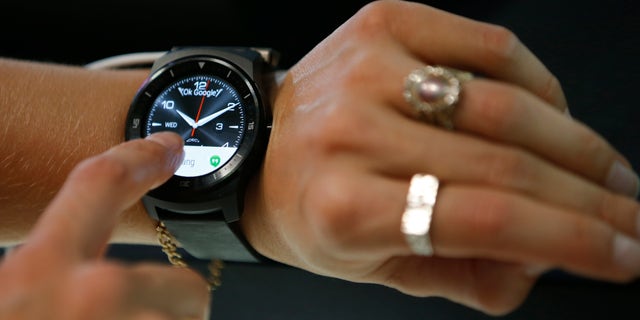 An LG G Watch R smartwatch is presented at the IFA consumer technology fair in Berlin, September 5, 2014.