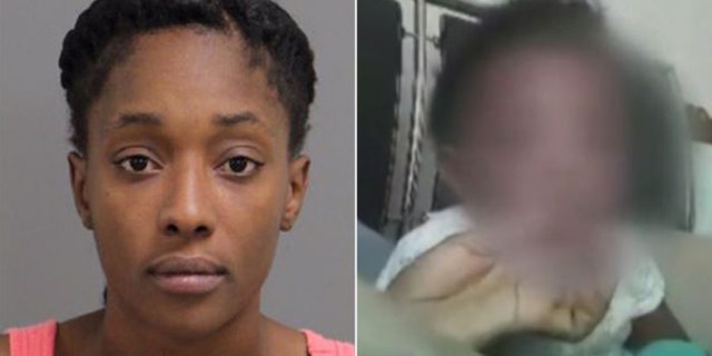 Raleigh police officers said they arrested a North Carolina mother of a baby seen apparently smoking in a Facebook video.