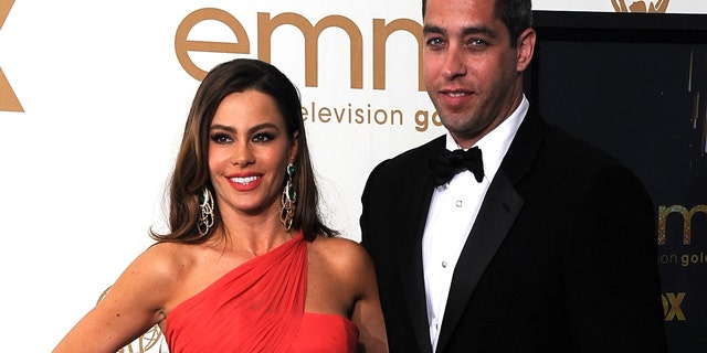 Sept. 18, 2011: Actress Sofía Vergara of 'Modern Family' and boyfriend Nick Loeb pose in the press room after 'Modern Family' wins Outstanding Comedy Series during the 63rd Annual Primetime Emmy Awards held at Nokia Theatre L.A. live in Los Angeles, Calif.
