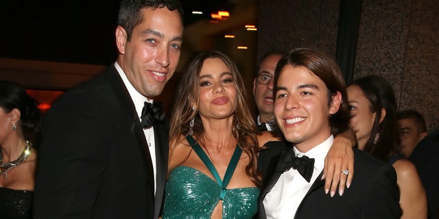 LOS ANGELES, CA - SEPTEMBER 23:  (L-R) Nick Loeb, actress Sofia Vergara (L) and Manolo Gonzalez attend the FOX Broadcasting Company, Twentieth Century FOX Television and FX 2012 Post Emmy party at Soleto on September 23, 2012 in Los Angeles, California.  (Photo by Christopher Polk/Getty Images for FOX)