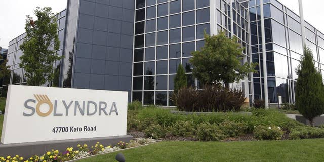 This photograph shows exterior view of Solyndra headquarters in Fremont, Calif., Thursday, Sept. 8, 2011. The FBI are executing search warrants at the headquarters of California solar firm Solyndra that received a $535 million loan from the federal government. (AP Photo/Paul Sakuma)