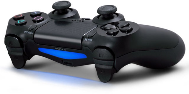 The new DualShock 4 controller for the PS4 has new "options" and "share" buttons -- but how they'll be used remains to be seen.