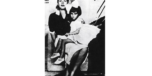 Sophia Loren as a child with her mother.