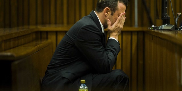 Oscar Pistorius at court in Pretoria, South Africa, Thursday, March 13, 2014.