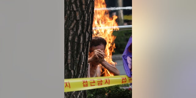 South Korean Man Sets Himself On Fire During Anti Japan Protest Fox News 