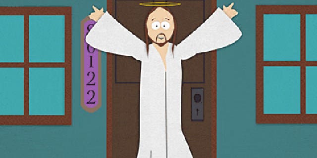 A cartoon depiction of Jesus Christ on Comedy Central cartoon 'South Park.' The network is considering a cartoon on Jesus called 'JC'.