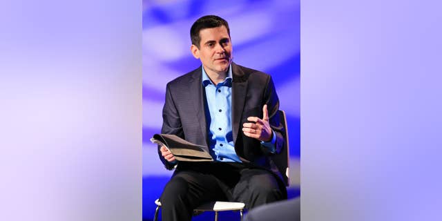 FILE - In this Oct. 28, 2014, file photo, Rev. Russell Moore, director of the Southern Baptist’s Ethics and Religious Liberty Commission, leads a discussion during the group's national conference in Nashville, Tenn. The Southern Baptist Convention is taking its biggest step to date to confront the legacy of support for slavery and segregation that still looms over the denomination. (AP Photo/Mark Humphrey, File)
