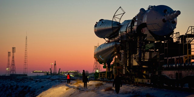 Dec. 21, 2011: A Soyuz rocket shown here blasted off on Wednesday, carrying a new crew to the International Space Station. Two days later, a Soyuz-2 -- an upgraded version of the workhorse Soyuz rocket -- carrying a communications satellite suffered a malfunction and crashed.