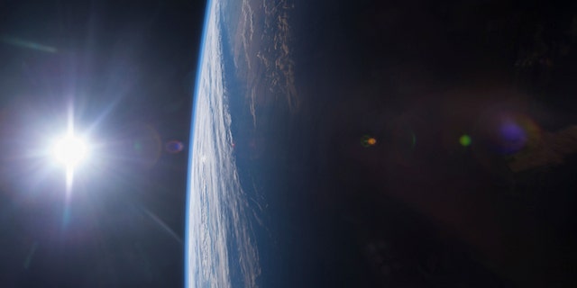 File photo - The Gulf of Mexico and U.S. Gulf Coast at sunset is shown in this image from the International Space Station and posted to social media on Dec. 14, 2014.