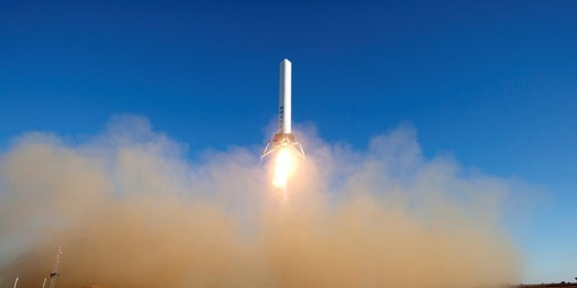 The SpaceX Grasshopper rocket prototype vertically launched and landed in its most impressive test flight to date on Dec. 17.
