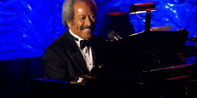 FILE - In this June 16, 2011 file photo, Allen Toussaint performs onstage at the 42nd Annual Songwriters Hall of Fame Awards in New York. Legendary New Orleans musician and composer Allen Toussaint has died after suffering a heart attack following a concert he performed in the Spanish capital. Madrid emergency services spokesman Javier Ayuso says rescue workers were called to Toussaint's hotel early Monday Nov. 9, 2015 and managed to revive him after he suffered a heart attack but he stopped breathing during the ambulance ride to a hospital and efforts to revive him again were unsuccessful. Toussaint performed Sunday night at Madrid's Lara Theater. (AP Photo/Charles Sykes, File)