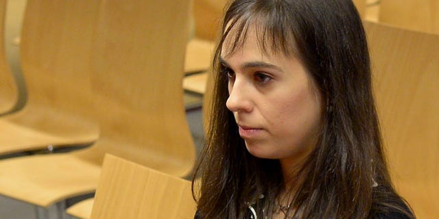 Nov. 13, 2013: Pianist Laia Martin sits in a courtroom in Gerona, Spain.