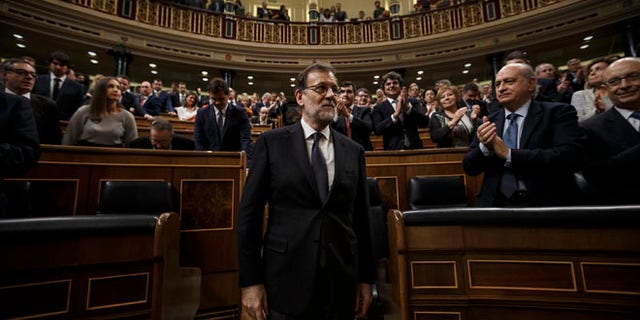 Newly re-elected Spain's Prime Minister Mariano Rajoy on Saturday, Oct. 29, 2016.