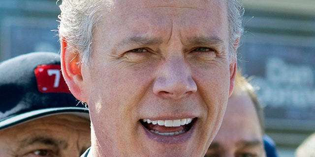 FILE - In this March 22, 2015, file photo, State Island District Attorney Dan Donovan is shown as he opened a campaign office in the Staten Island borough of New York. (AP Photo/Craig Ruttle, File)