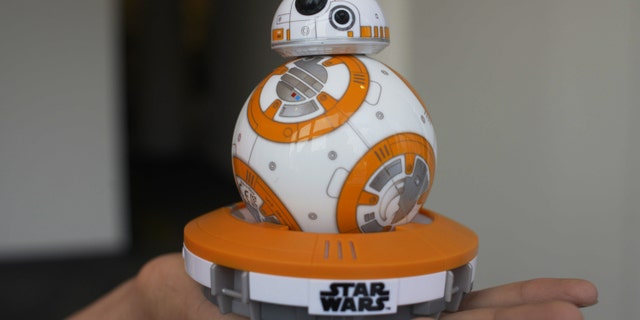 This Thursday, Sept. 3, 2015 photo shows Sphero's BB-8 droid toy in New York.