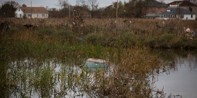 Oct. 31, 2012: Flooding is shown in Staten Island, New York.